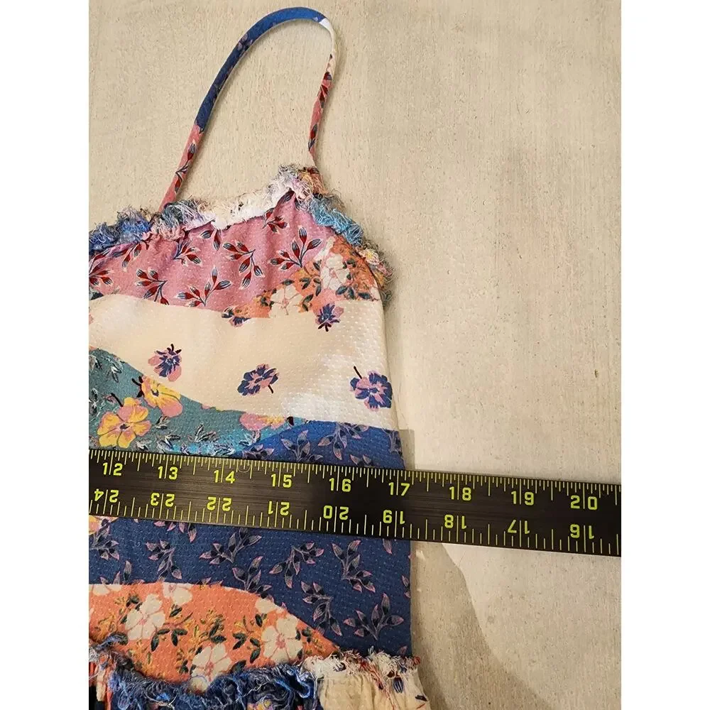 Lovestitch Sammy Mini Dress SZ Large Floral Tiered Boho Ruffles - Picture 11 of 13